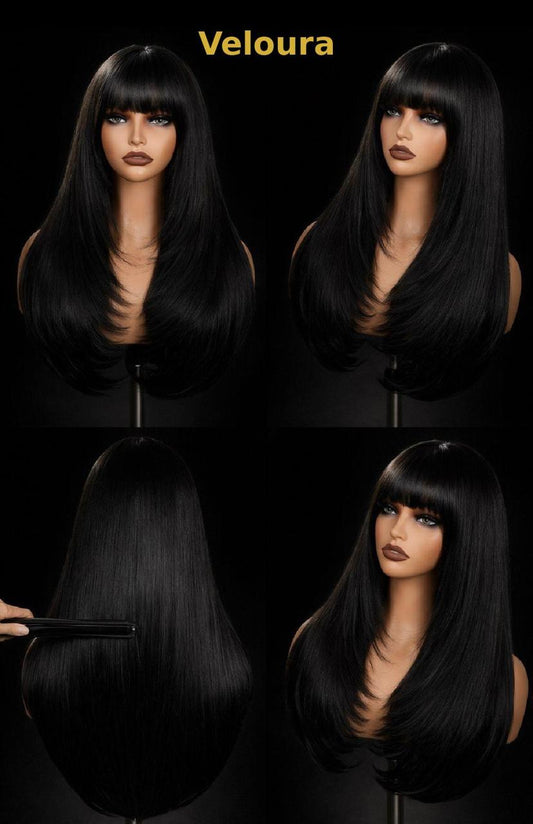 Veloura Fringe Wig - Jet Black (Glueless)