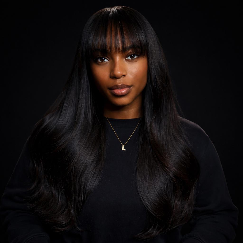 Veloura Fringe Wig - Jet Black (Glueless)